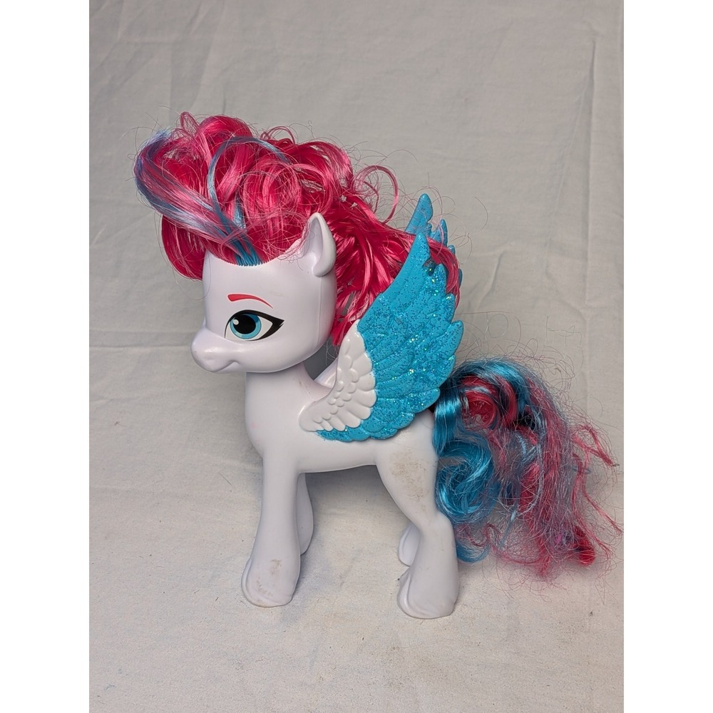My Little Pony G5 Zipp Storm Pegasus Figure White Blue Glitter Wings F4282 6in